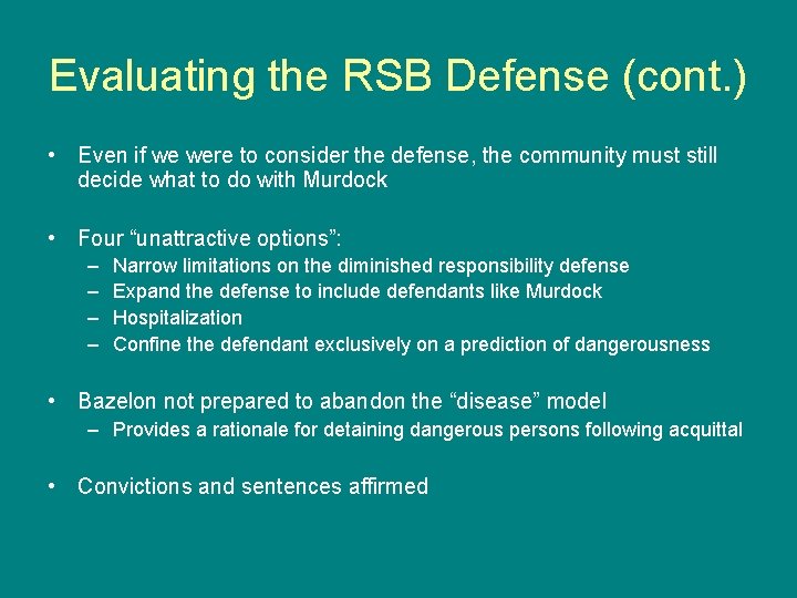 Evaluating the RSB Defense (cont. ) • Even if we were to consider the