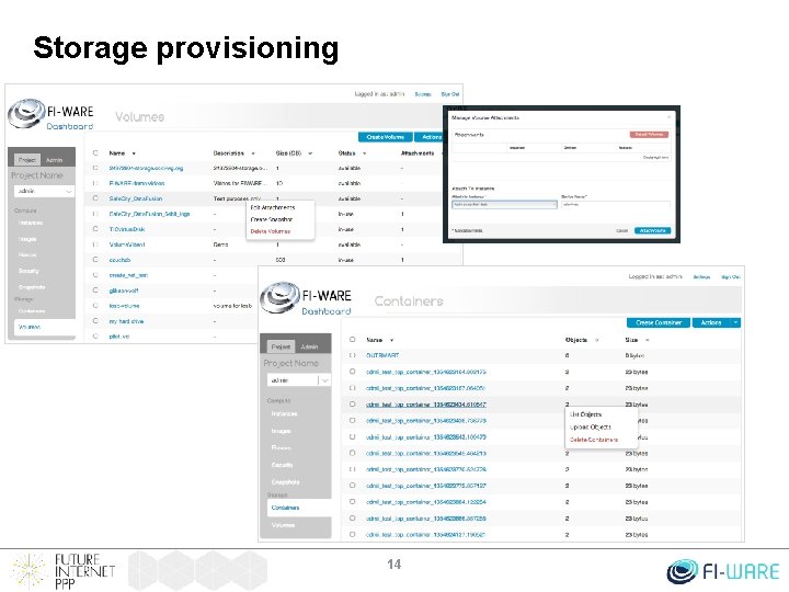 Storage provisioning 14 