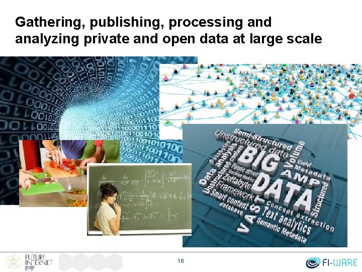 Gathering, publishing, processing and analyzing private and open data at large scale 18 