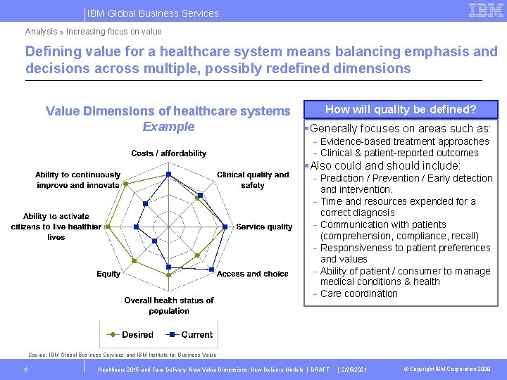 IBM Global Business Services Analysis » Increasing focus on value Defining value for a