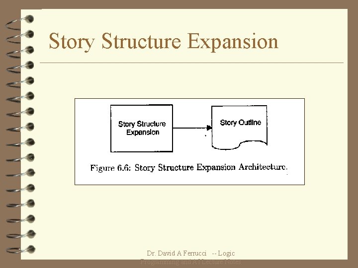 Story Structure Expansion Dr. David A Ferrucci -- Logic Programming and AI Lecture Notes