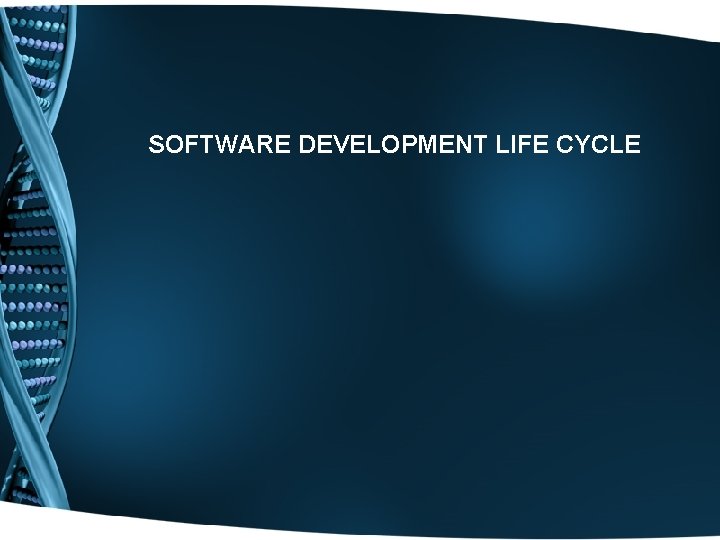 SOFTWARE DEVELOPMENT LIFE CYCLE 