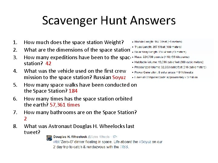 Scavenger Hunt Answers 1. 2. 3. 4. 5. 6. 7. 8. How much does
