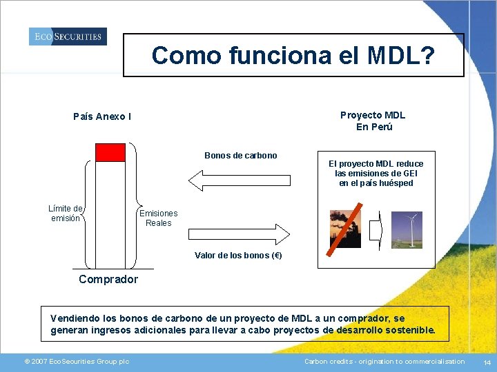 Como funciona el MDL? Proyecto MDL En Perú País Anexo I Bonos de carbono