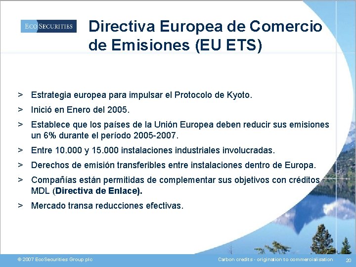 Directiva Europea de Comercio de Emisiones (EU ETS) > Estrategia europea para impulsar el