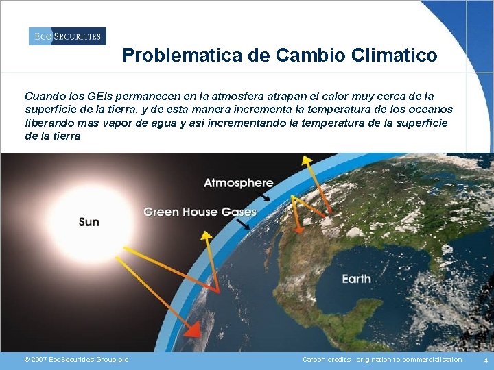 Problematica de Cambio Climatico Cuando los GEIs permanecen en la atmosfera atrapan el calor