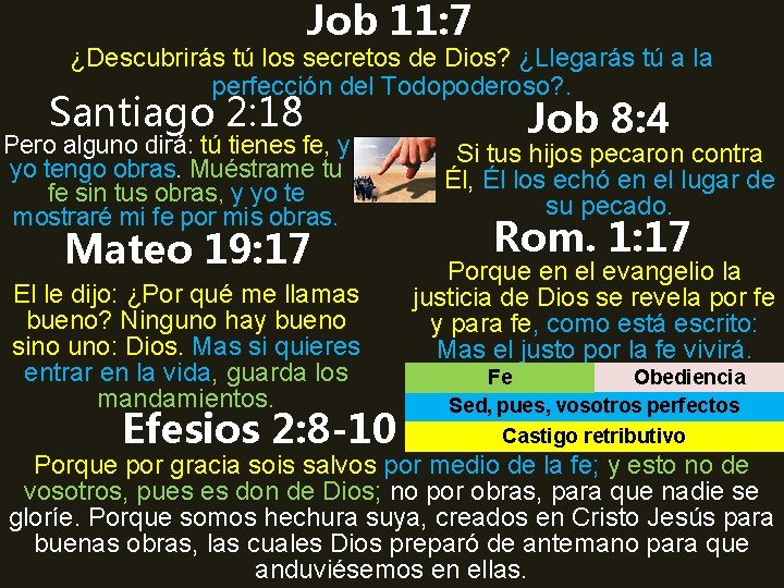 Job 11: 7 ¿Descubrirás tú los secretos de Dios? ¿Llegarás tú a la perfección