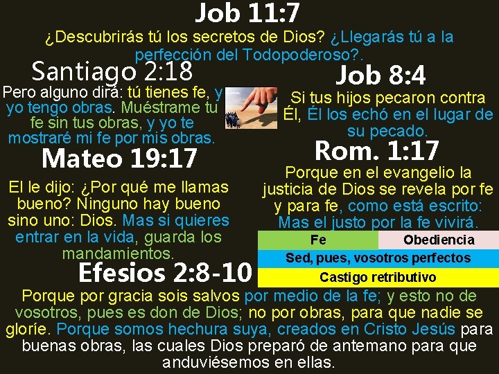 Job 11: 7 ¿Descubrirás tú los secretos de Dios? ¿Llegarás tú a la perfección