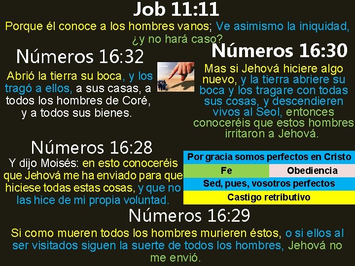 Job 11: 11 Porque él conoce a los hombres vanos; Ve asimismo la iniquidad,