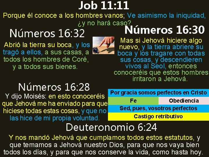 Job 11: 11 Porque él conoce a los hombres vanos; Ve asimismo la iniquidad,