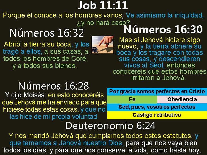 Job 11: 11 Porque él conoce a los hombres vanos; Ve asimismo la iniquidad,