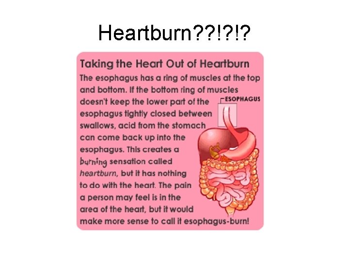 Heartburn? ? !? !? 
