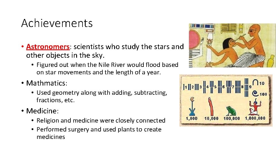 Achievements • Astronomers: scientists who study the stars and other objects in the sky.