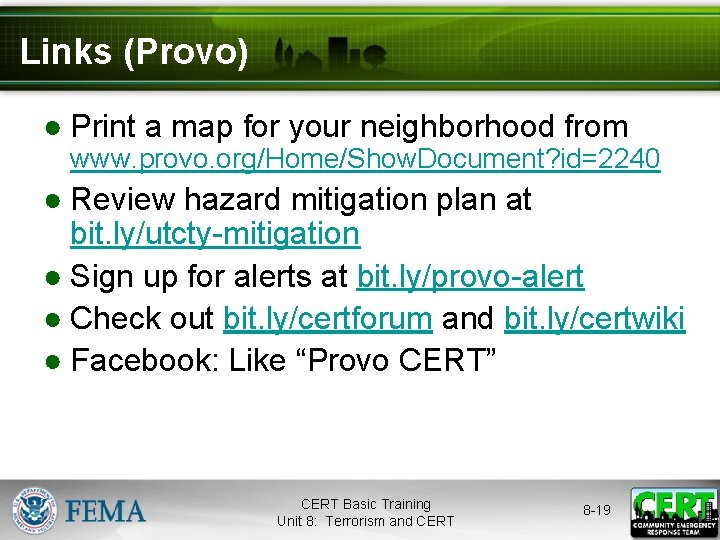 Links (Provo) ● Print a map for your neighborhood from www. provo. org/Home/Show. Document?