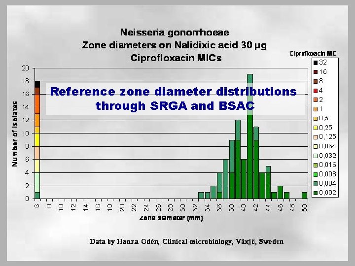 Reference zone diameter distributions through SRGA and BSAC 