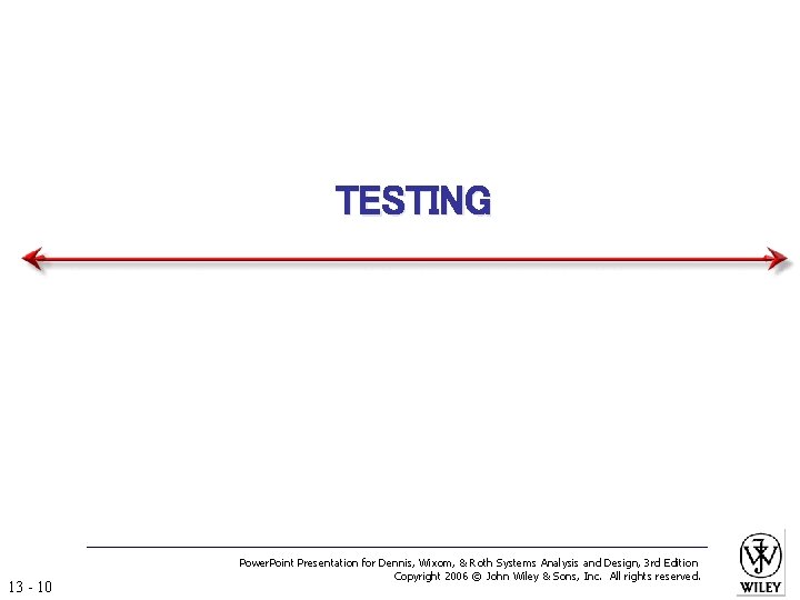 TESTING 13 - 10 Power. Point Presentation for Dennis, Wixom, & Roth Systems Analysis