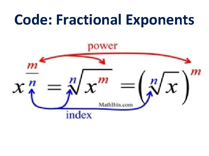 Code: Fractional Exponents 