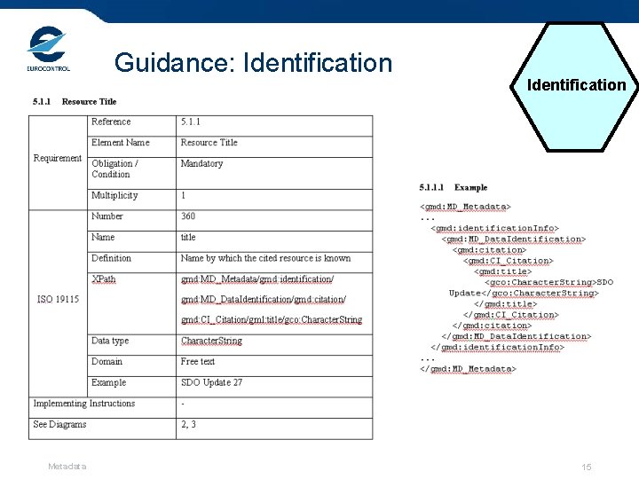 Guidance: Identification Metadata Identification 15 