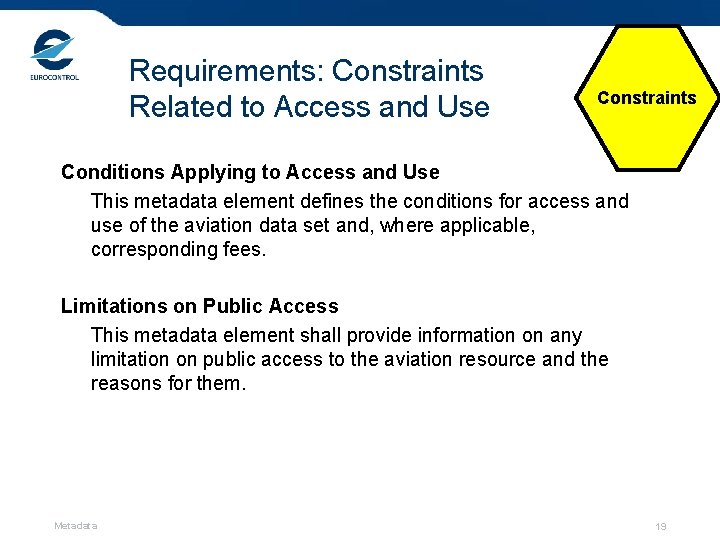 Requirements: Constraints Related to Access and Use Constraints Conditions Applying to Access and Use