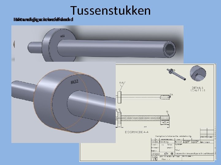 Tussenstukken Inwendige Uitwendige schroefdraad 