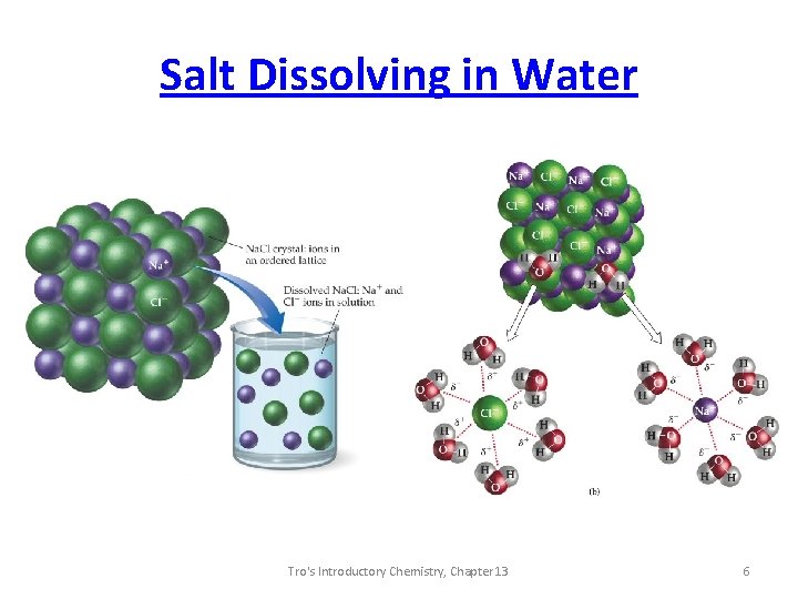 Salt Dissolving in Water Tro's Introductory Chemistry, Chapter 13 6 