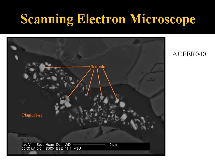 Scanning Electron Microscope ACFER 040 