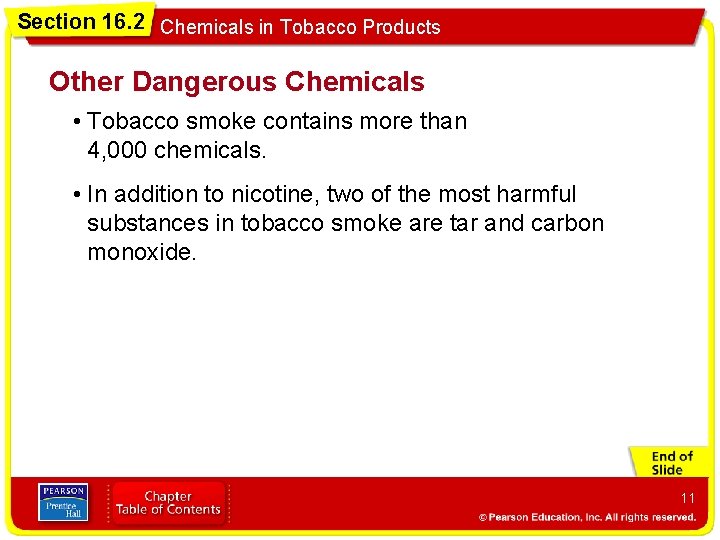Section 16 2 Chemicals in Tobacco Products Objectives