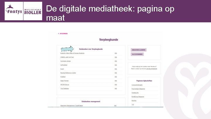 De digitale mediatheek: pagina op maat 