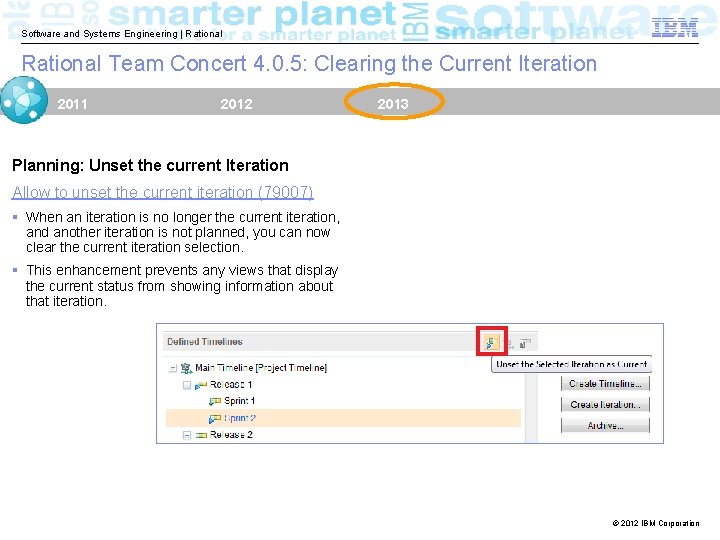 Software and Systems Engineering | Rational Team Concert 4. 0. 5: Clearing the Current