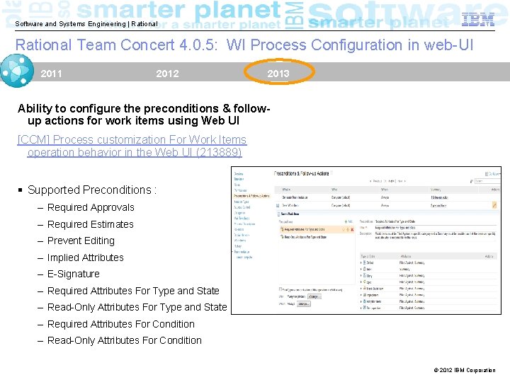 Software and Systems Engineering | Rational Team Concert 4. 0. 5: WI Process Configuration