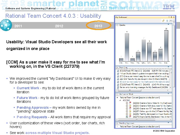 Software and Systems Engineering | Rational Team Concert 4. 0. 3 : Usability 2011