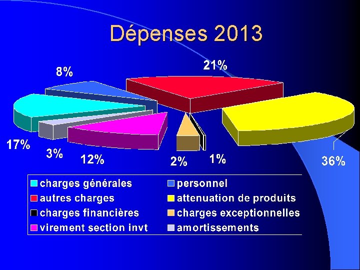 Dépenses 2013 