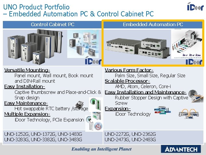 UNO Product Portfolio – Embedded Automation PC & Control Cabinet PC Embedded Automation PC