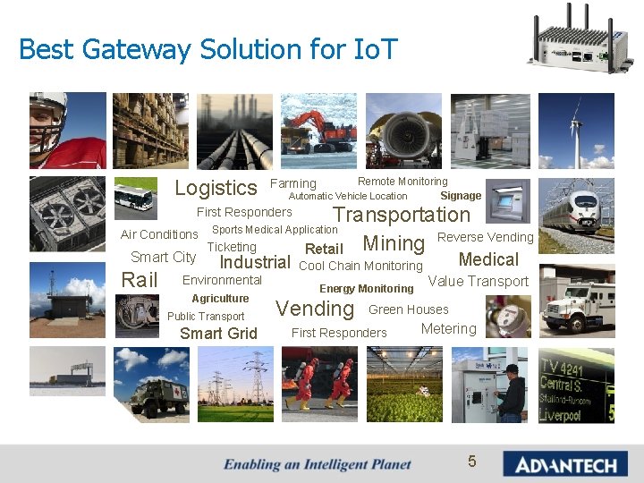 Best Gateway Solution for Io. T Logistics Remote Monitoring Signage Automatic Vehicle Location Farming