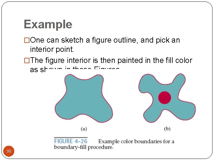 Example �One can sketch a figure outline, and pick an interior point. �The figure