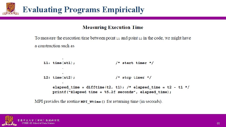Evaluating Programs Empirically 香港中文大学(深圳)数据科学院 CUHK-SZ School of Data Science National Tsing Hua University ® Evaluating Programs Empirically 香港中文大学(深圳)数据科学院 CUHK-SZ School of Data Science National Tsing Hua University ®