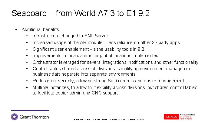 Seaboard – from World A 7. 3 to E 1 9. 2 • Additional