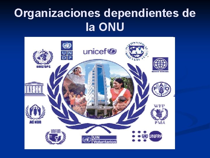 Organizaciones dependientes de la ONU 