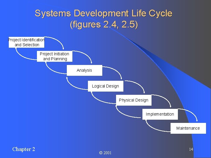 Systems Development Life Cycle (figures 2. 4, 2. 5) Project Identification and Selection Project