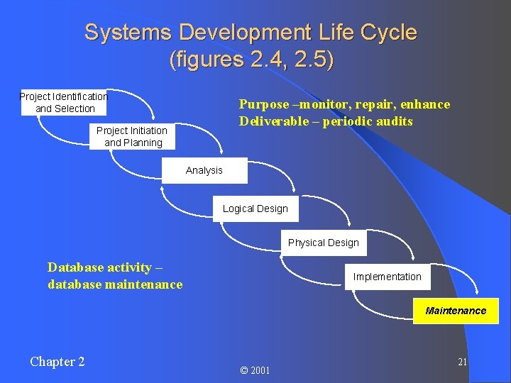 Systems Development Life Cycle (figures 2. 4, 2. 5) Project Identification and Selection Purpose