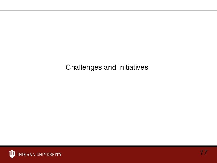 Challenges and Initiatives 17 