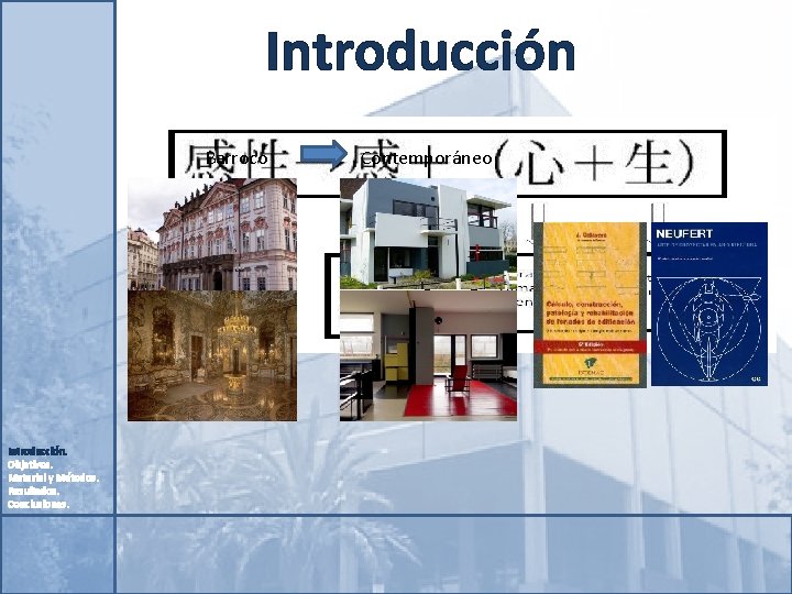 Introducción Barroco Introducción. Objetivos. Material y Métodos. Resultados. Conclusiones. Contemporáneo 