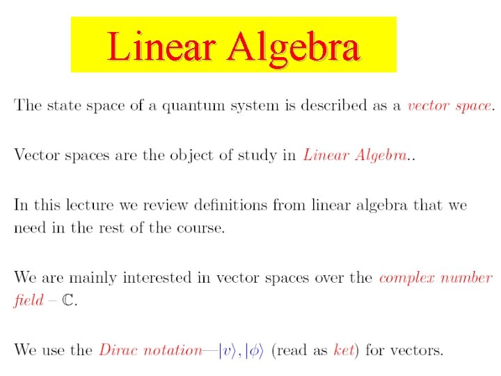 Linear Algebra 