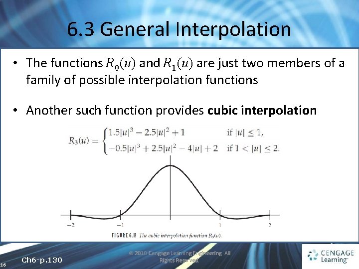 6. 3 General Interpolation • The functions R 0(u) and R 1(u) are just