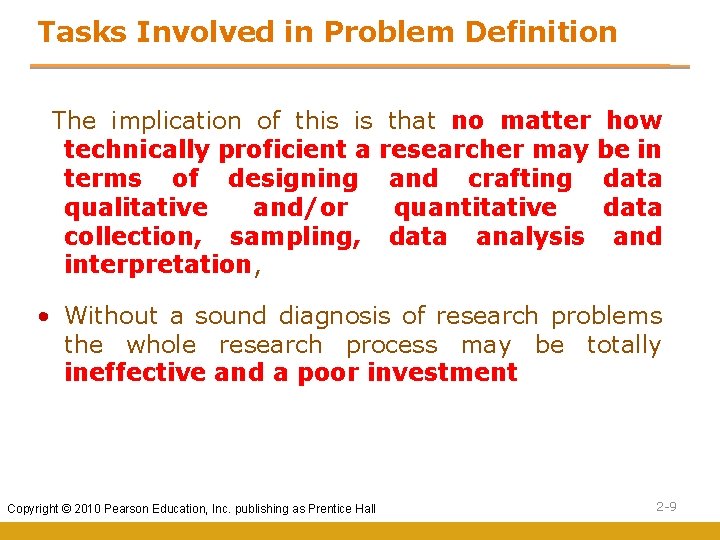 Chapter Two Defining the Marketing Research Problem and