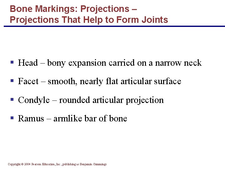 Bone Markings: Projections – Projections That Help to Form Joints § Head – bony