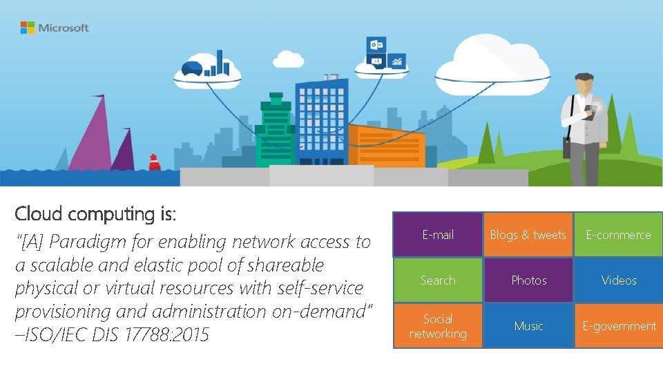 Cloud computing is: “[A] Paradigm for enabling network access to a scalable and elastic