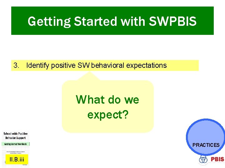 Getting Started with SWPBIS 1. 2. 3. 4. 5. Establish an effective leadership team