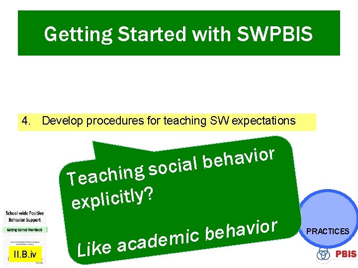 Getting Started with SWPBIS 1. 2. 3. 4. 5. 6. 7. 8. 9. II.