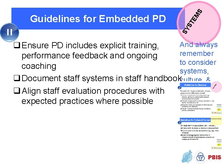 S ST EM SY Guidelines for Embedded PD And always q Ensure PD includes